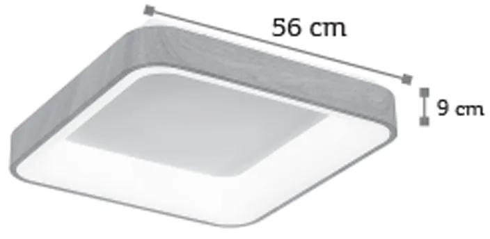 Πλαφονιέρα οροφής από καφέ μέταλλο και ακρυλικό (42174-Α) - Μέταλλο - 42174-Α