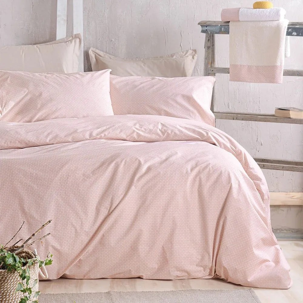 Σεντόνια Sinclair (Σετ 4τμχ) Pink Ρυθμός King Size 270x290cm Βαμβάκι-Πολυέστερ