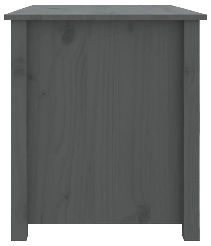 Τραπεζάκι Σαλονιού Γκρι 71x49x55 εκ. από Μασίφ Ξύλο Πεύκου - Γκρι