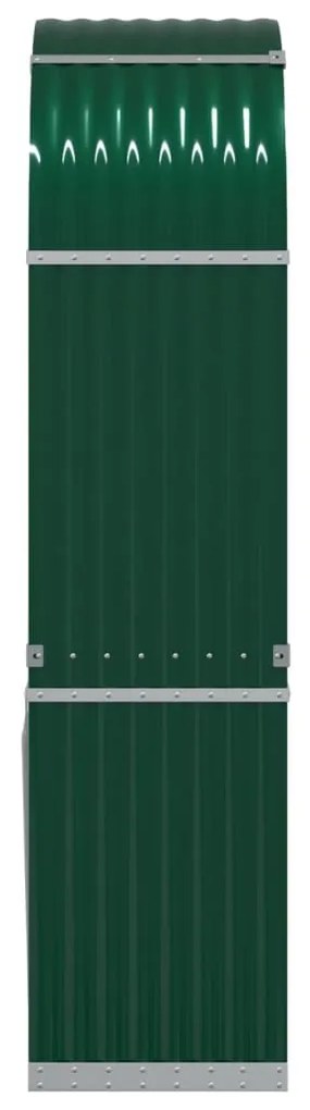 vidaXL Ξυλοθήκη Πράσινη 80 x 45 x 190 εκ. από Γαλβανισμένο Ατσάλι