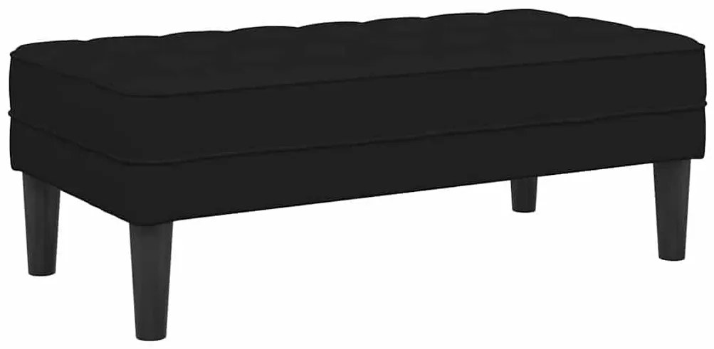 vidaXL παγκάκι με μαξιλάρι Μαύρο 113 x 57 x 39 εκ. ύφασμα