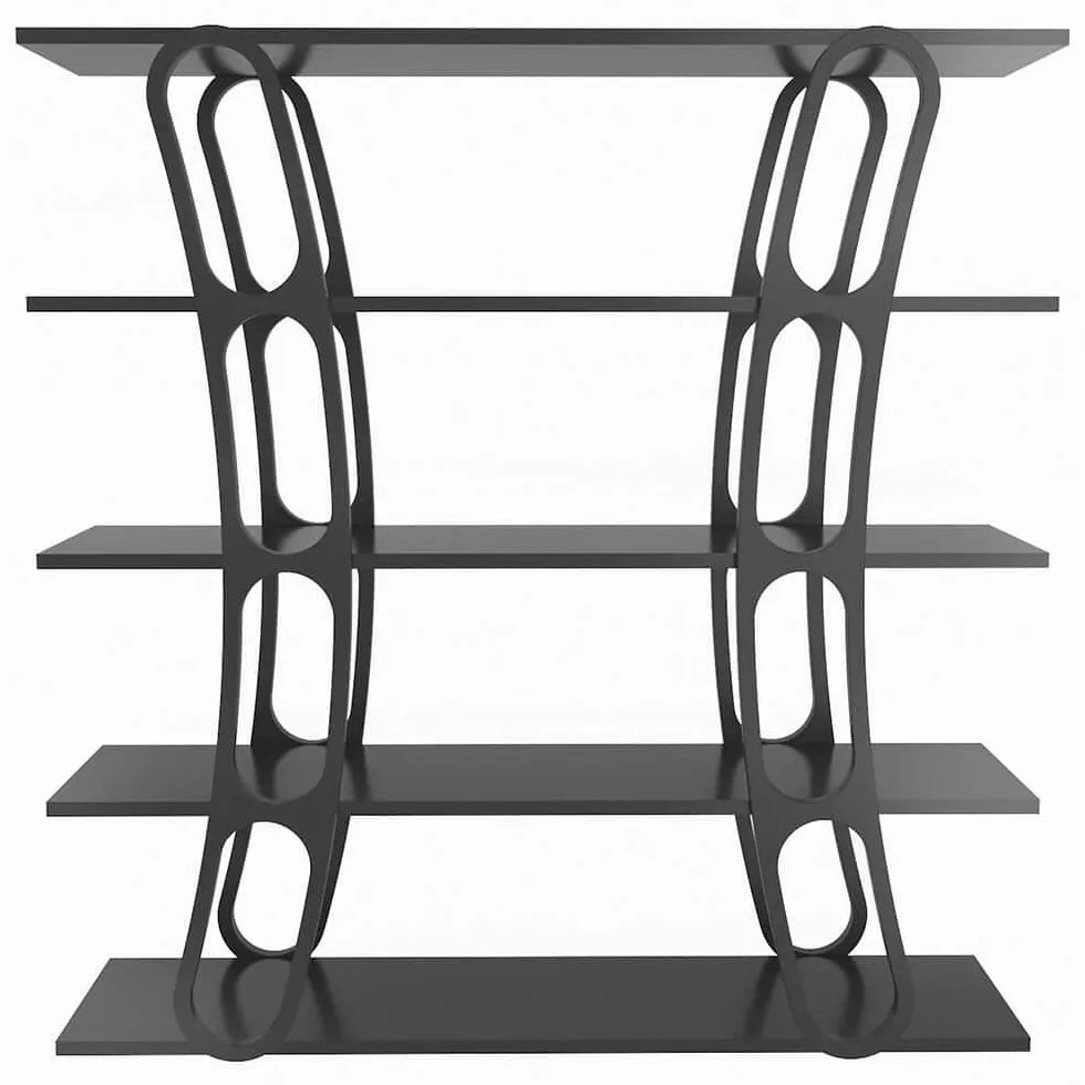 Βιβλιοθήκη Adar 875ZNA4506 120x25x120cm Black