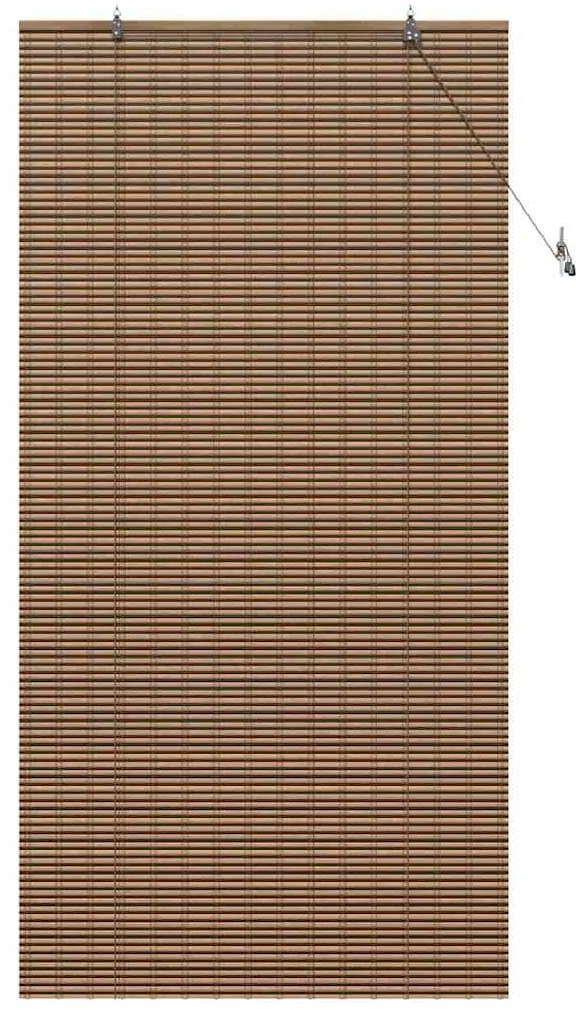 vidaXL Ρολό Παραθύρου με κουρτίνες Καφέ 110 x 220 cm Μπαμπού