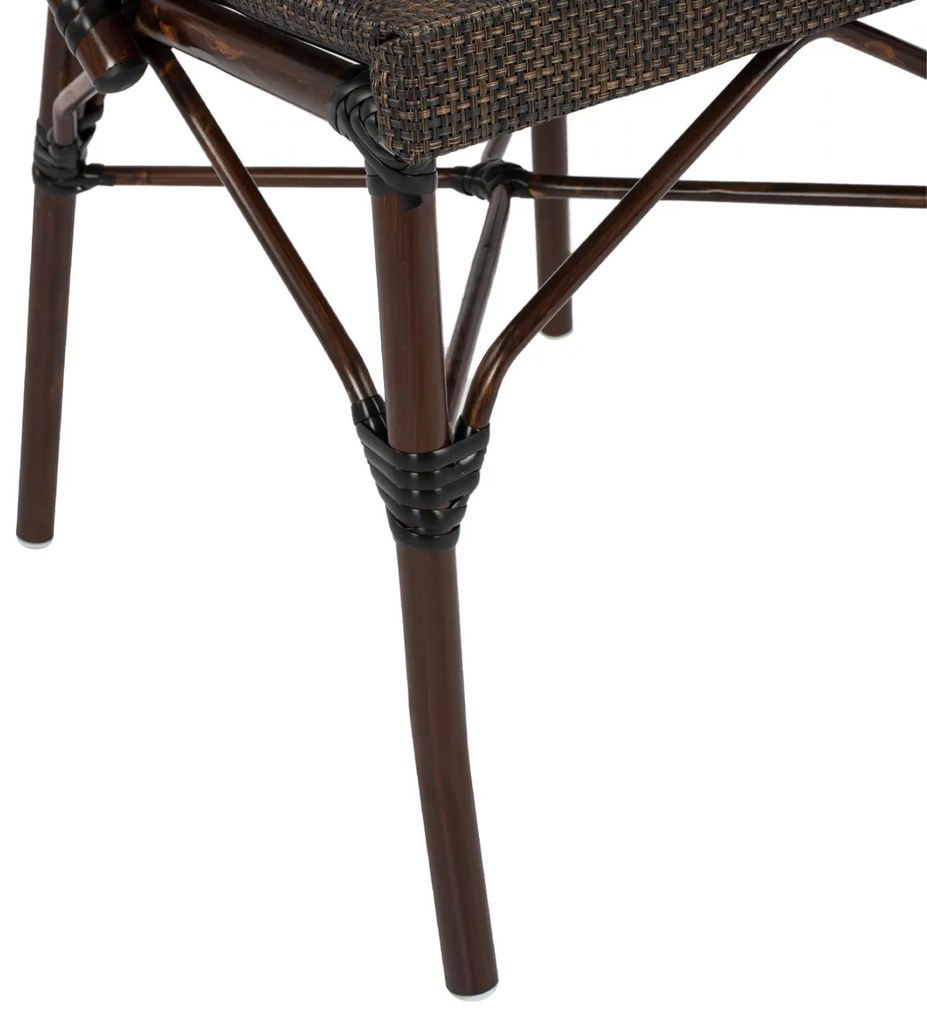 Καρέκλα PRETORIA C5718 Μεταλλική Bamboo Look Καφέ 54x62x89 εκ. 54x62x89 εκ.