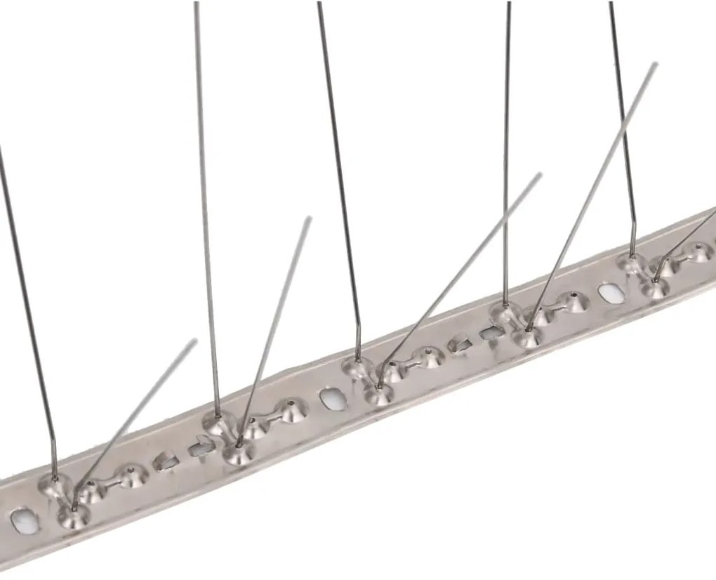 vidaXL Απωθητικές Ακίδες Περιστεριών 4 Σειρών Σετ των 20 10μ Αν.Ατσάλι