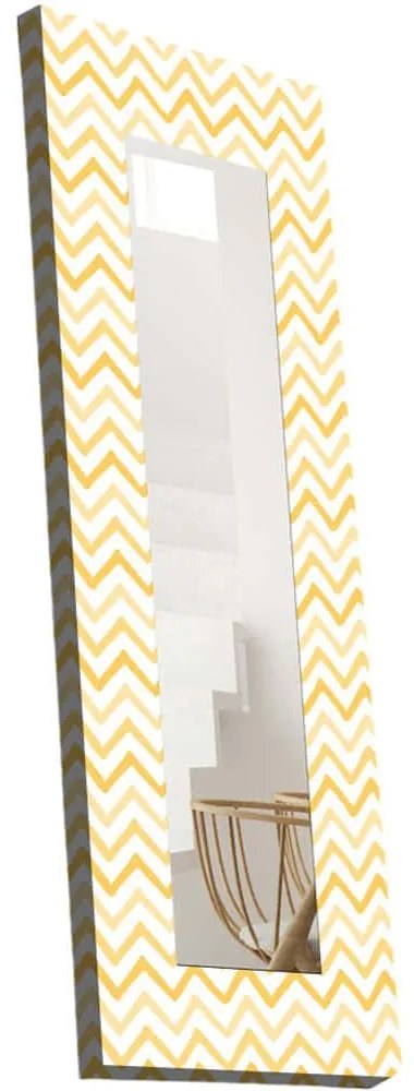 Καθρέπτης Τοίχου 814MVT1108 40x120cm Yellow-White Wallity Wood, Canvas