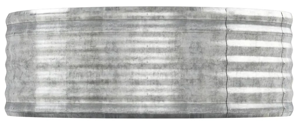 vidaXL Ζαρντινιέρα Ασημί 544x100x36 εκ. Γαλβανισμένος χάλυβας