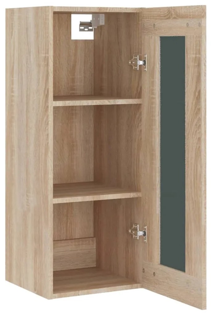 vidaXL Μπουφές Sonoma δρυς 34,5 x 34 x 180 εκ. από Επεξεργασμένο Ξύλο
