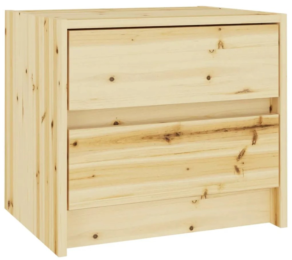 vidaXL Κομοδίνο 40 x 30,5 x 35,5 εκ. από Μασίφ Ξύλο Ελάτης