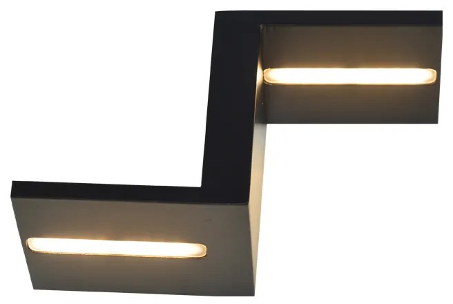 ACA L36294BK  Απλίκα Τοίχου Tetris 2*4watt Led 3000K Μέταλλο Μαύρο  Ματ