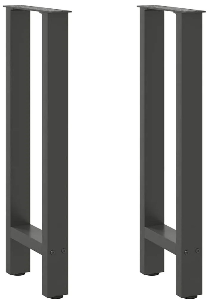 vidaXL Πόδια Κονσόλας 2 τεμ. Ανθρακί 38x(72-73) εκ. Ατσάλι