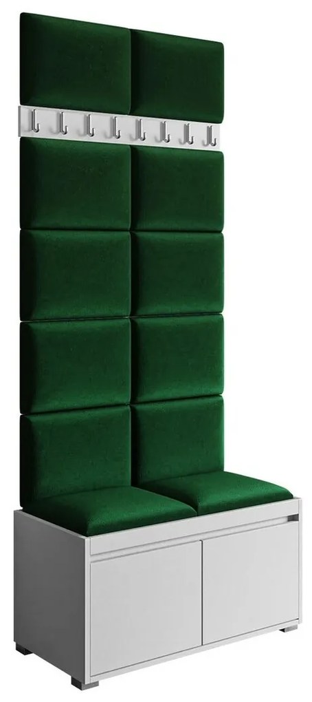 Σετ διαδρόμου Trenton 128, 207x85x34cm, 33 kg, Ταπισερί, Πλαστικοποιημένη μοριοσανίδα, Τοίχου, Εντοιχισμένη | Epipla1.gr