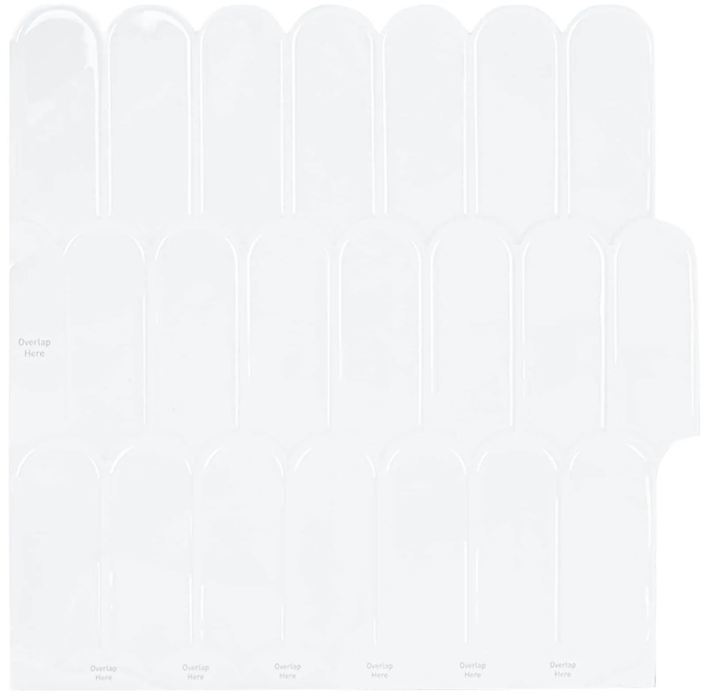 vidaXL Διακοσμητικά Αυτοκόλλητα 10 pcs Λευκό 30 x 30 x 0,8 εκ