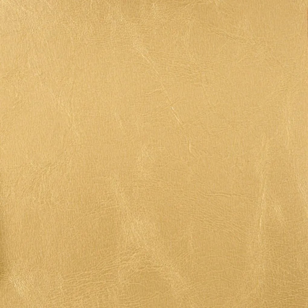 Πολυθρόνα Μπάρελ Χρυσή από Συνθετικό Δέρμα με Υποπόδιο - Χρυσό