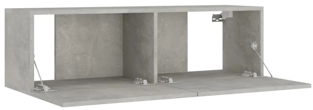 vidaXL Σετ Επίπλων Τηλεόρασης 8 Τεμαχίων Γκρι Σκυρ. Επεξεργασμένο Ξύλο