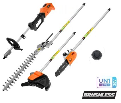 Krausmann US499-00B Πολυμηχάνημα Διαιρούμενο Επαναφορτιζόμενο 20V BL + Χορτοκοπτικό + Κονταροπρίονο + Κλαδευτήρι