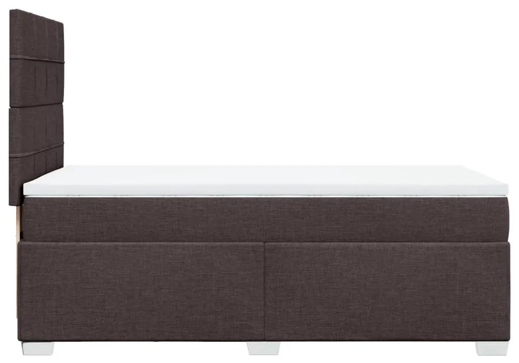 ΚΡΕΒΑΤΙ BOXSPRING ΜΕ ΣΤΡΩΜΑ ΣΚΟΥΡΟ ΚΑΦΕ 100X200 ΕΚ. ΥΦΑΣΜΑΤΙΝΟ 3290402