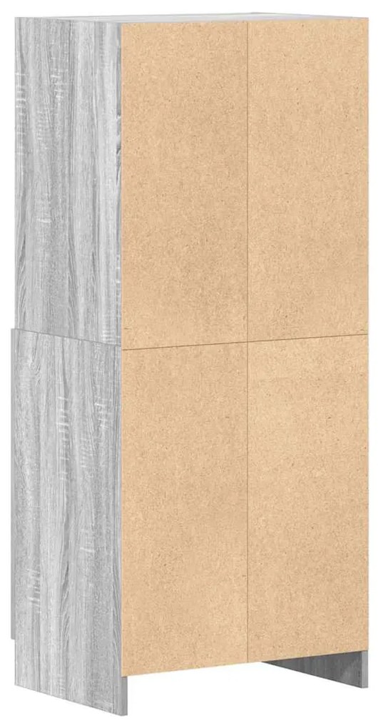 Ντουλάπι Κουζίνας Γκρι sonoma 57x41,5x131,5 εκ. Επεξεργ. Ξύλο - Γκρι