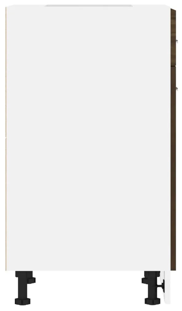 vidaXL Ντουλάπι με Συρτάρια "Lyon" Καφέ Δρυς 50x46x81,5 εκ. από Τεχνητό Ξύλο