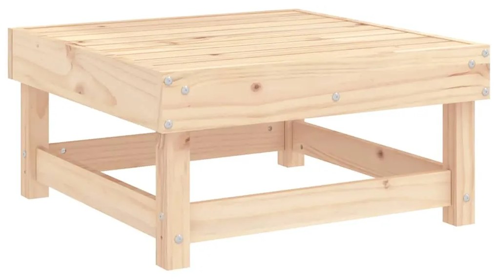 vidaXL Υποπόδιο Κήπου από Μασίφ Ξύλο Πεύκου με Μαξιλάρι