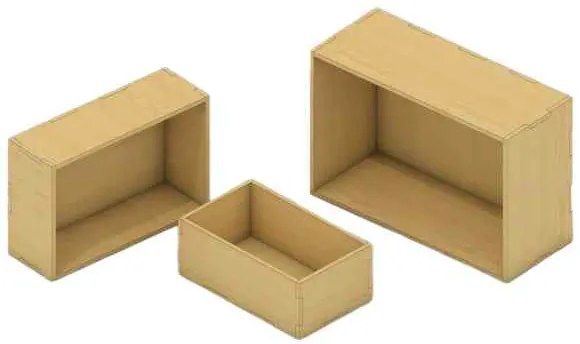 Σετ 2 τεμαχίων – Intra forma Ξύλινο Κουτί Αποθήκευσης “Forma” – Φυσική Οργάνωση με Στυλ 29x38x11 cm Box12-01438