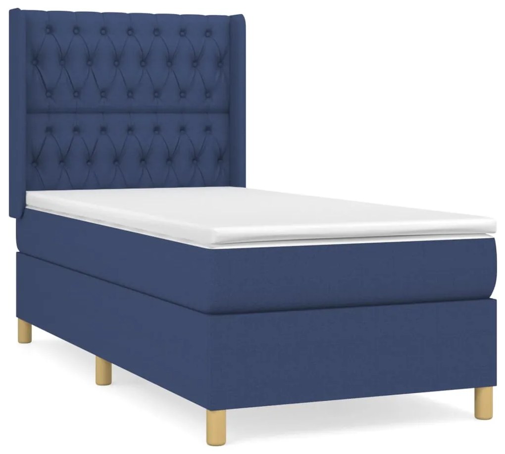 ΚΡΕΒΑΤΙ BOXSPRING ΜΕ ΣΤΡΩΜΑ ΜΠΛΕ 90X190 ΕΚ.ΥΦΑΣΜΑΤΙΝΟ 3132199