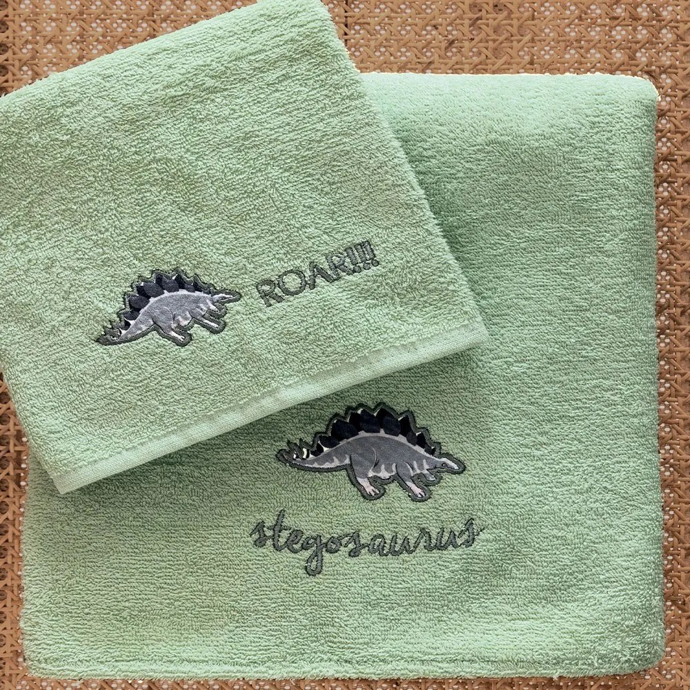 Πετσέτες Παιδικές Stego (Σετ 2τμχ) Green Palamaiki Towels Set 100% Βαμβάκι
