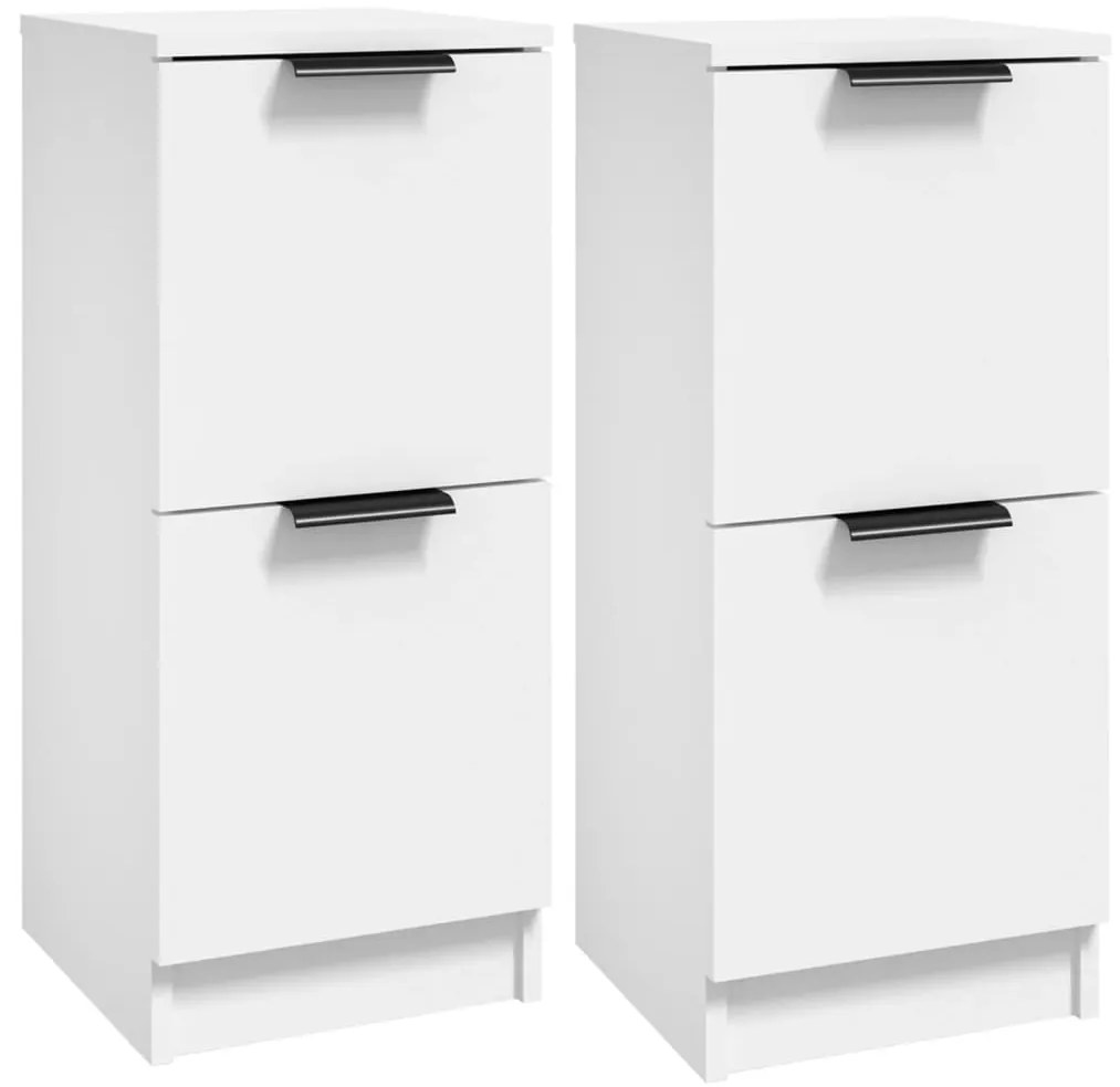 vidaXL Ντουλάπια 2 τεμ. Λευκά 30 x 30 x 70 εκ. από Επεξεργασμένο Ξύλο