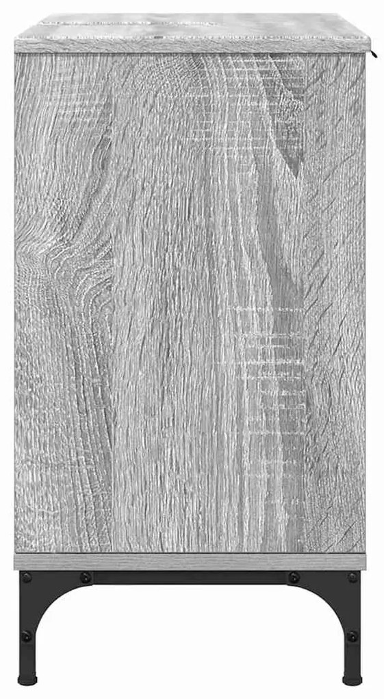 vidaXL Ντουλάπα Νιπτήρα Mπάνιου Γκρίζο Σονομα 60,5 x 33,5 x 61 εκ