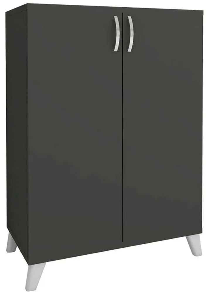 Παπουτσοθήκη - Ντουλάπι Lilly 0212572 72x32,5x88cm Anthracite Melamine, Polypropylene