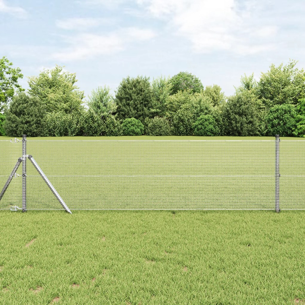 vidaXL Welded Wire Fence 0.4x25 μ Γαλβανισμένο Ατσάλι
