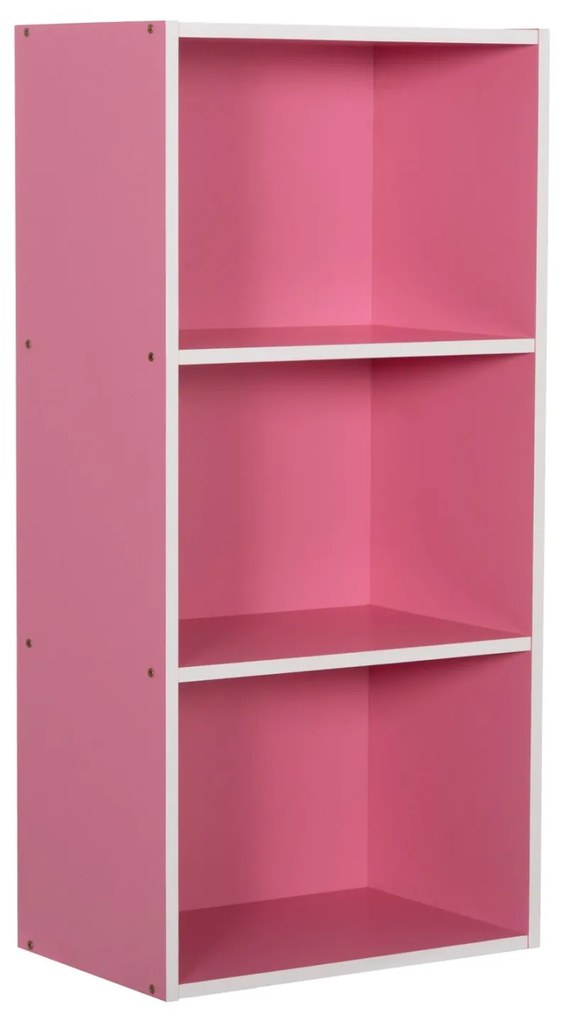 Ραφιέρα Τοίχου Cubicon Ροζ-Λευκή Μελαμίνη 38,5x23,5x80Yεκ