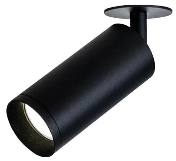 Σποτ Χωνευτό S057 1xGU10 MAX 35W Black Στρόγγυλο Aluminium