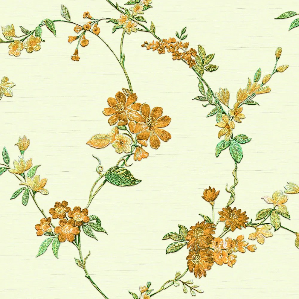 Ταπετσαρία τοίχου Fabric Touch Flower Green FT221212 53Χ1005