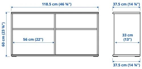 SKRUVBY έπιπλο TV, 118x38x60 cm 505.203.57