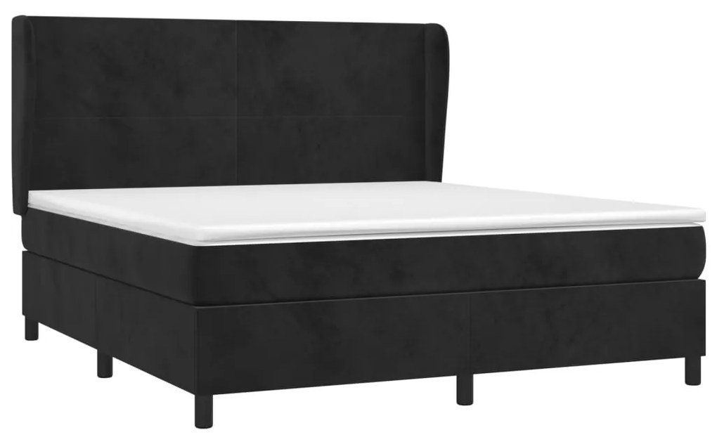 ΚΡΕΒΑΤΙ BOXSPRING ΜΕ ΣΤΡΩΜΑ ΜΑΥΡΟ 180X200 ΕΚ. ΒΕΛΟΥΔΙΝΟ 3129107