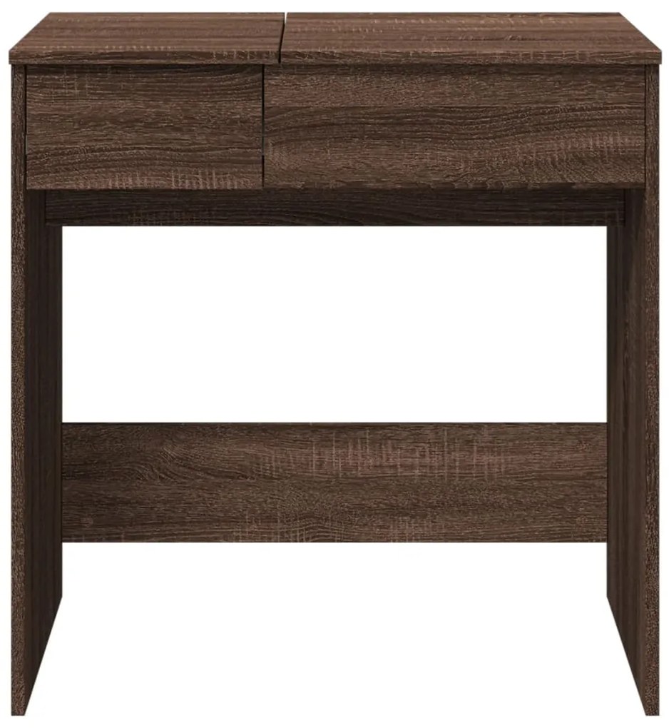 vidaXL Μπουντουάρ με Καθρέφτη Καφέ Δρυς 73x46,5x120 εκ.