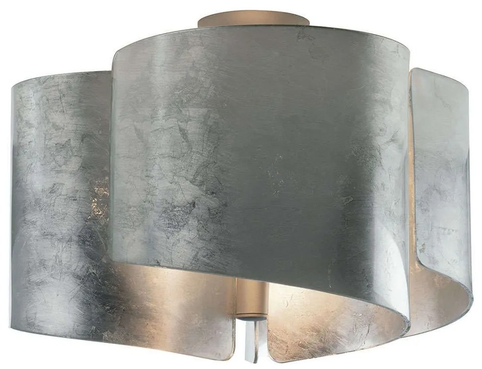 Φωτιστικό Οροφής - Πλαφονιέρα Imagine I-IMAGINE-PL3-SIL 3xE27 Φ47cm 28cm Silver Luce Ambiente Design Αλουμίνιο,Γυαλί