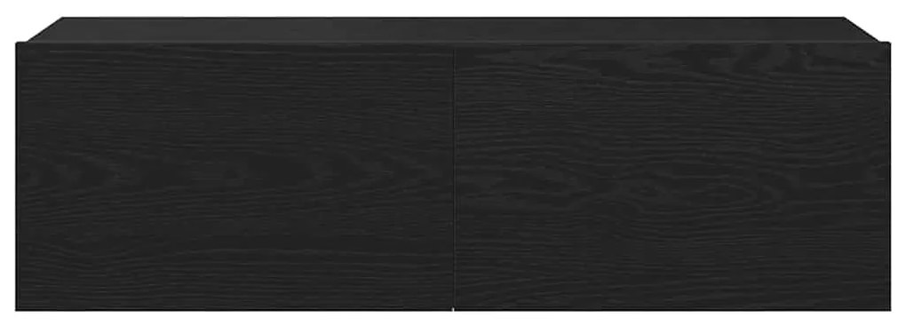 vidaXL Ντουλάπι TV 2 pcs Μαύρο 100 x 30 x 30 cm Επεξεργασμένο ξύλο