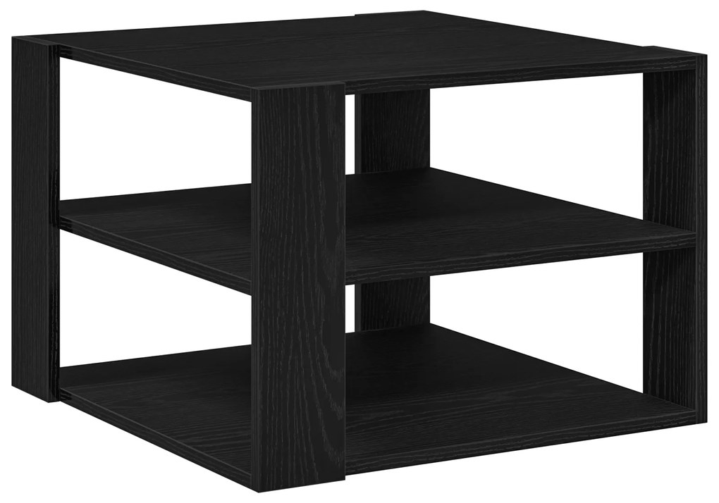 vidaXL Τραπεζάκι σαλονιού Μαύρο Δρυς 59,5x59,5x40 εκ Κατασκευασμένο Ξύλο