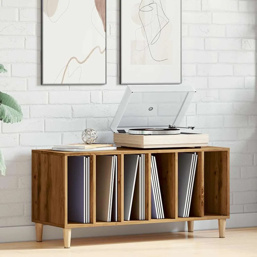 vidaXL Έπιπλο Δίσκων τεχνίτης Δρυς 100x38x48 εκ από Επεξεργασμένο Ξύλο
