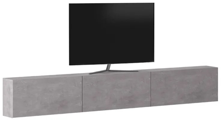 Έπιπλο τηλεόρασης επιτοίχιο Palm Megapap χρώμα γκρι ρετρό 180x32x30εκ.