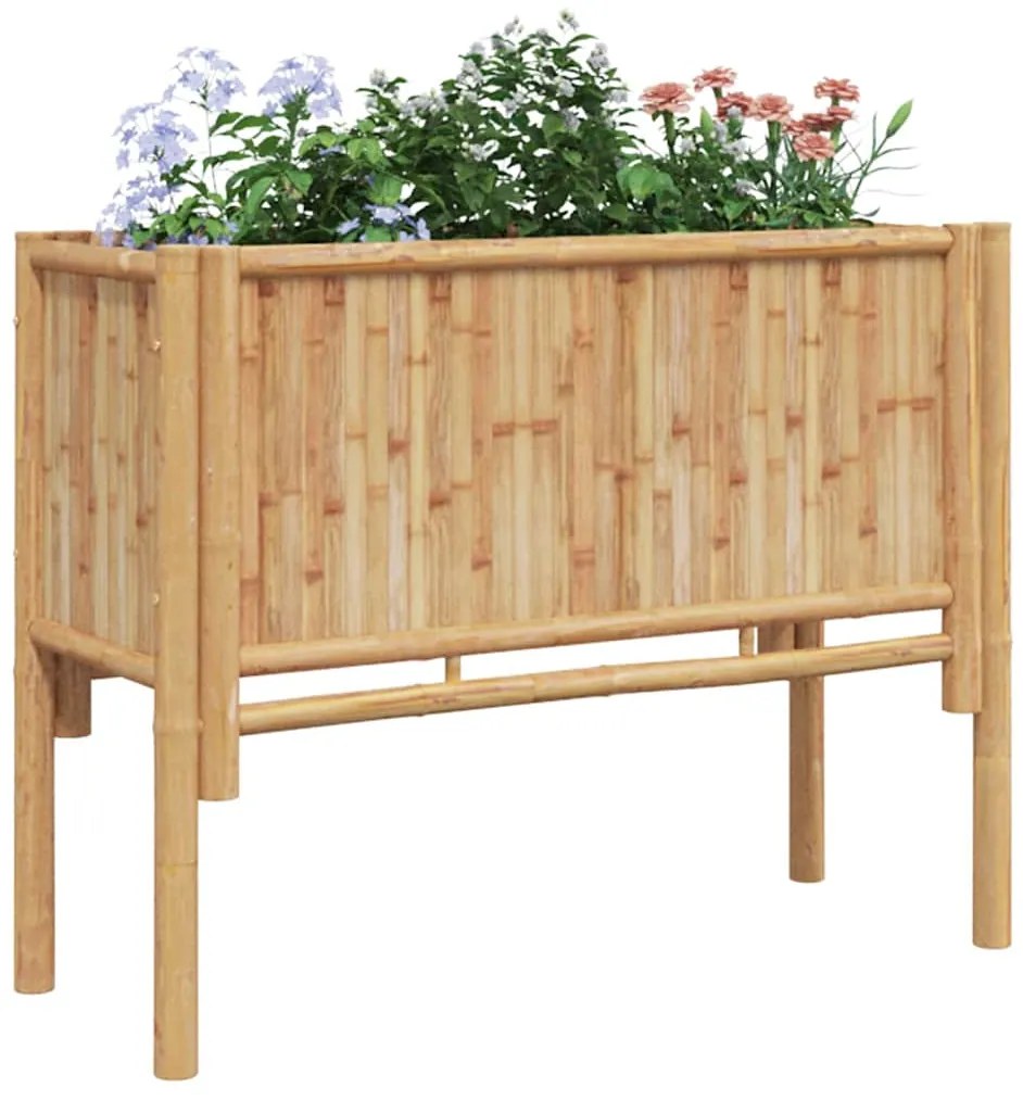 vidaXL Υπερυψωμένη Ζαρντινιέρα Καφέ 90 x 35 x 70 εκ. Μπαμπού