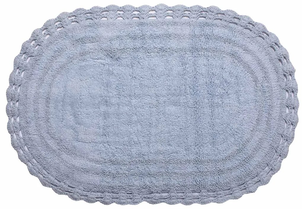 Οβάλ Χαλί Διαδρόμου (70x140) Silk Fashion Σιέλ