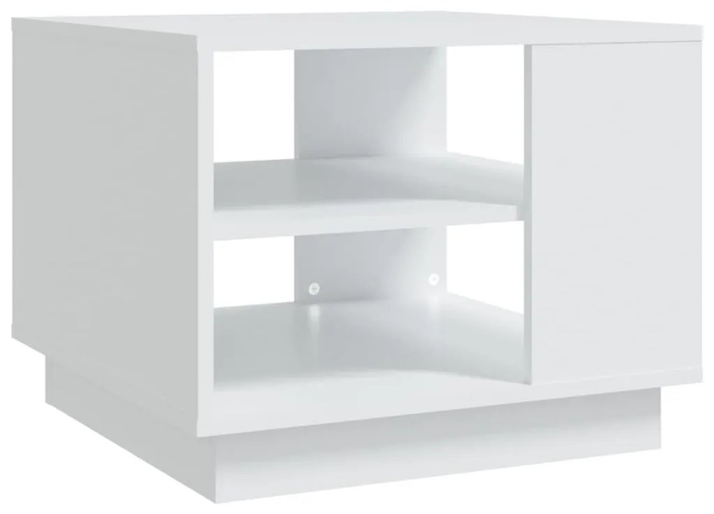 Τραπεζάκι Σαλονιού Λευκό 55 x 55 x 43 εκ. από Επεξεργ. Ξύλο - Λευκό