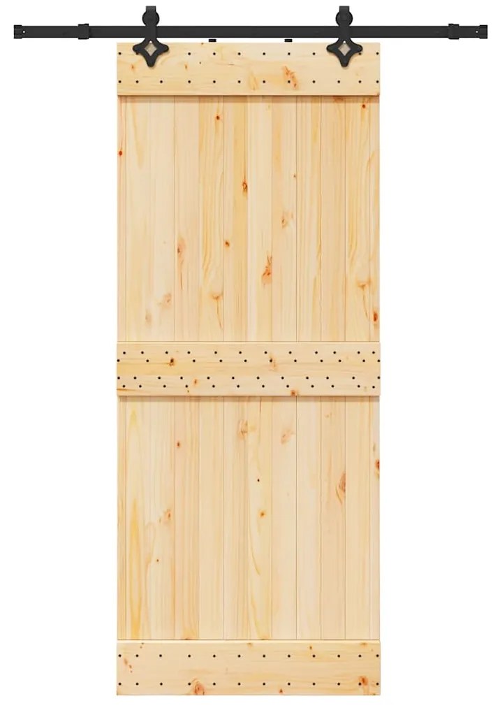 Συρόμενη Μεσόπορτα με Μηχανισμό 85 x 210 εκ. Μασίφ Ξύλο Πεύκου