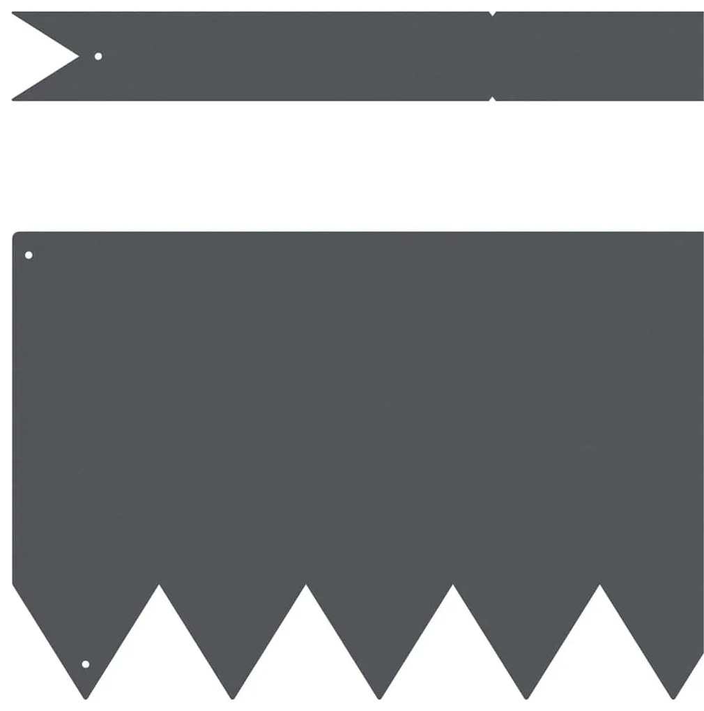 vidaXL Περίγραμμα γκαζόν 50 pcs Ανθρακί 100 x 0.05 x 20 εκ