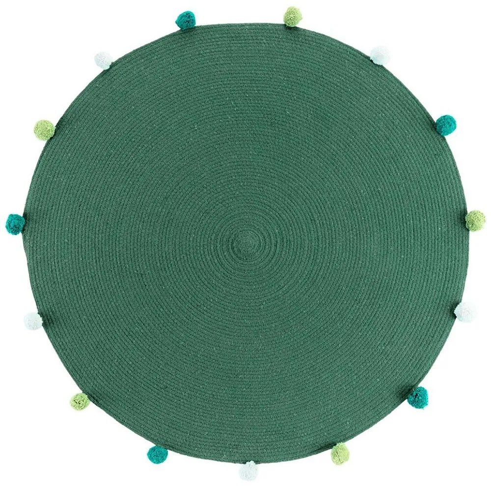 Χαλί Παιδικό Στρογγυλό 027.1609495 Green 90X90cm Round