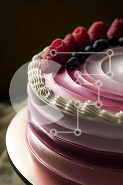 Intra Συλλεκτικό Ξύλινο Παζλ Plywood  4mm - Pink Frosted Cake με φρέσκα μούρα και White Frosting Σε Ξύλινο Κουτί - Διαστάσεις: 10x10 cm – 25 κομμάτια