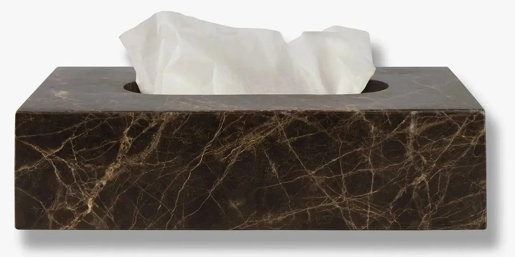 Μαρμάρινη Θήκη Για Χαρτομάντηλα Marble - Καφέ W14 x L25,5 x H6,5 cm METTE DITMER